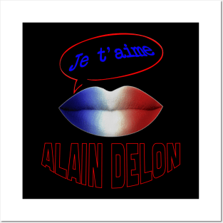 FRENCH KISS JE T'AIME ALAIN DELON Posters and Art